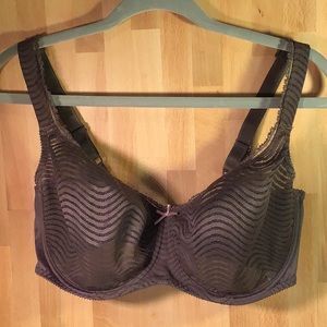 Empreinte brown lace bra, size 36F